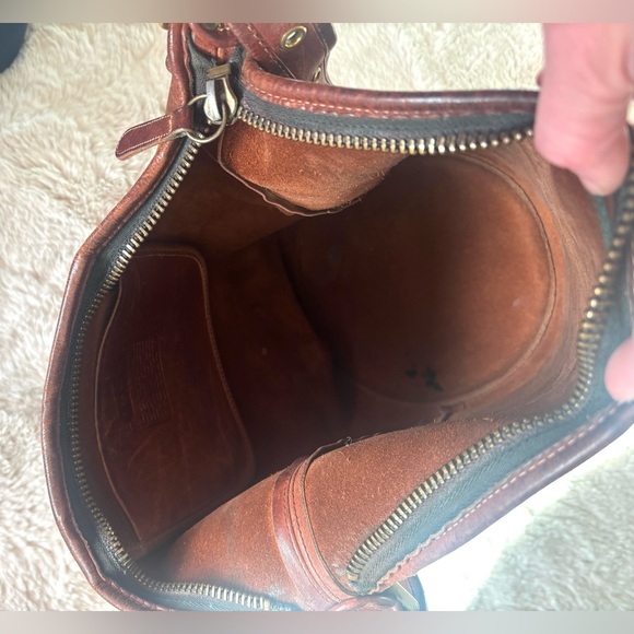 Vintage 1985 Coach Duffle Sac Bag Purse in Brown Leather - Picture 6 of 7